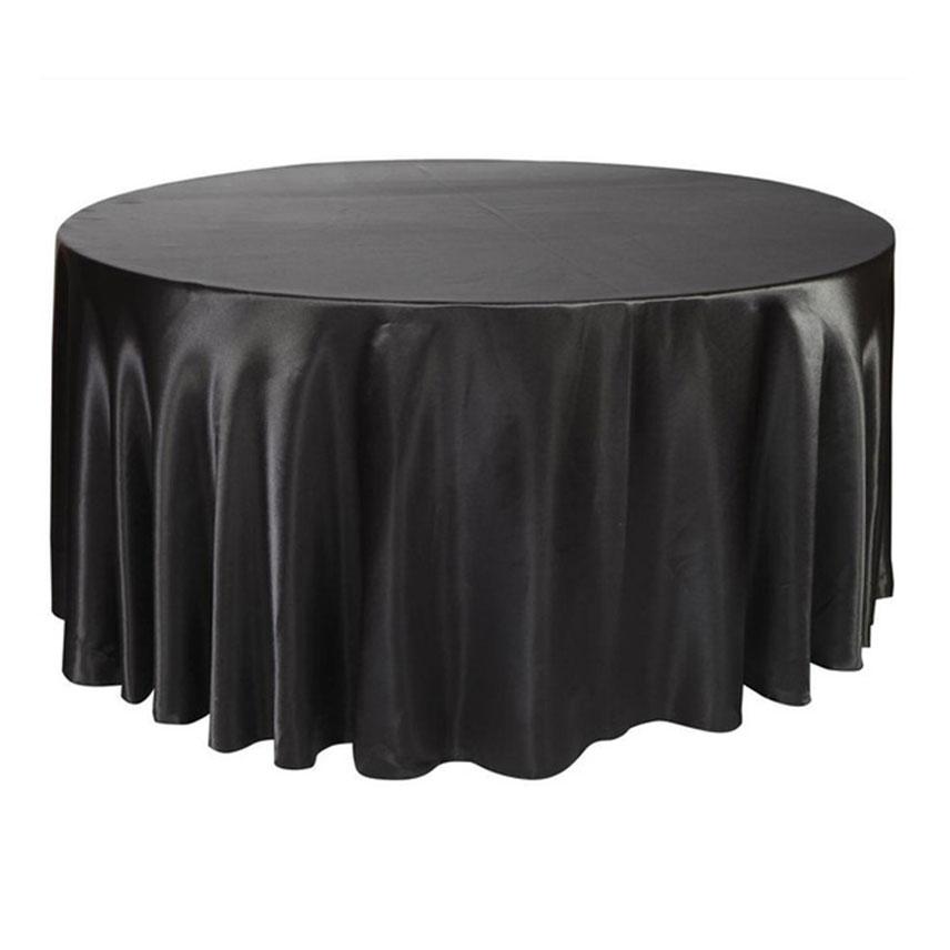 Satin Tablecloth Wedding Decoration Round Table Cover Cloth  Flexible Glass Table Protector Table Skirts Hotel Banquet Gold