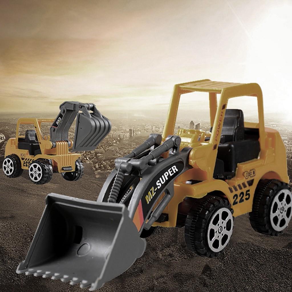 6 Pcs Play Vehicles Construction Vehicle Truck Cars Toys Set Friction Powered