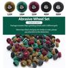 2.35/3mm Shank Rotary Tool Buffing Wheel Kit Metal Polishing Rust Paint Removal Deburring Abrasive Wheels for Fine Detail Work