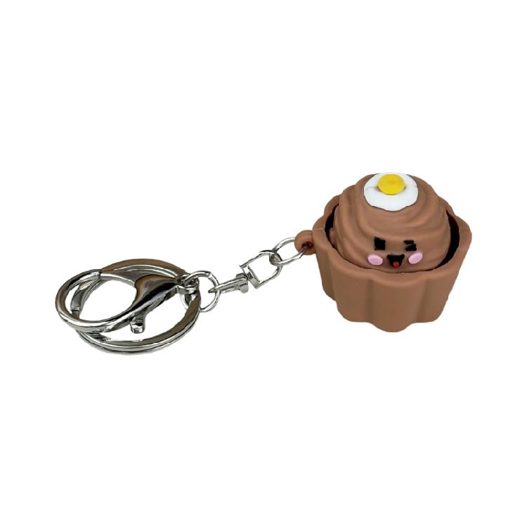 

Delightful Cake Themed Fidgety Key Chain Toy Backpack Ornament For Emotional Relaxation And Stylish Bag Charm кавовий