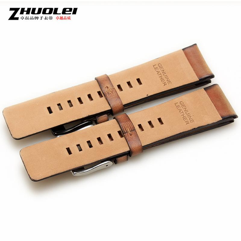 Quality Genuine Retro genuine Leather watchband men for DZ4343 DZ4323 DZ7406 watch strap vintage Italian leather 22mm 24mm 26mm