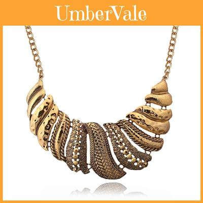 Exaggerated Alloy Necklace With Electroplated Finish For Womens Fashion Accessories