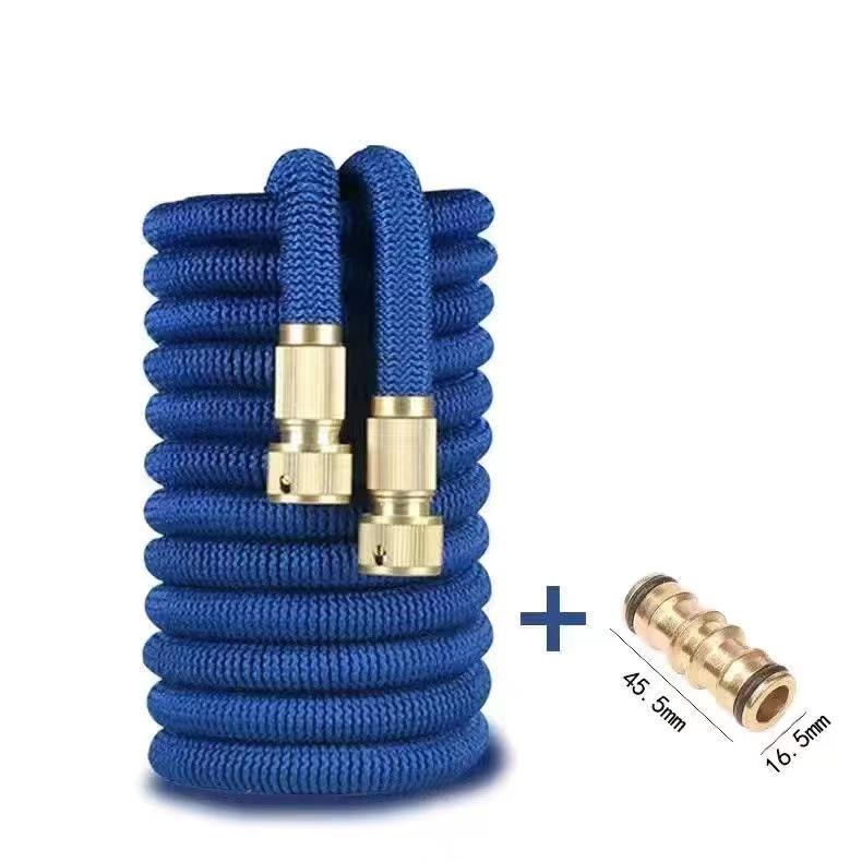 High-Pressure Telescopic Water Hose with Explosion-Proof Nozzle, Ideal for Car Wash and Garden Watering.