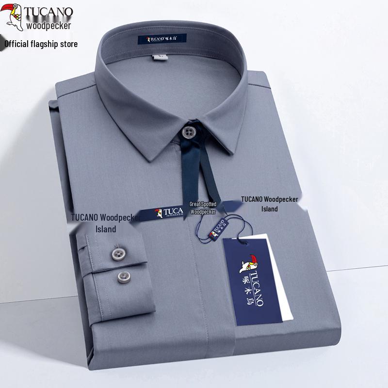 Women s Bamboo Fiber Non-Iron Long Sleeve White Shirt - Spring/Autumn Formal Workwear 5XL for 137—143 lbs