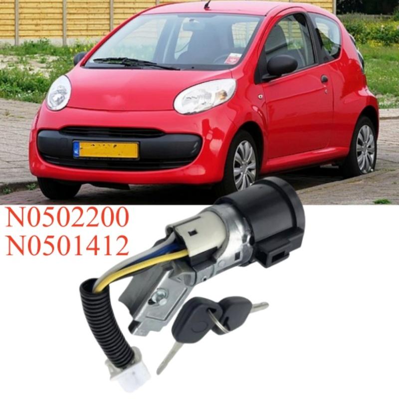 Auto Ignition Barrel Lock With 2 Keys Suitable For PEUGEOT 107 For CITROEN C1 For TOYOTA AYGO N0501412 N0502200 Car Accessories