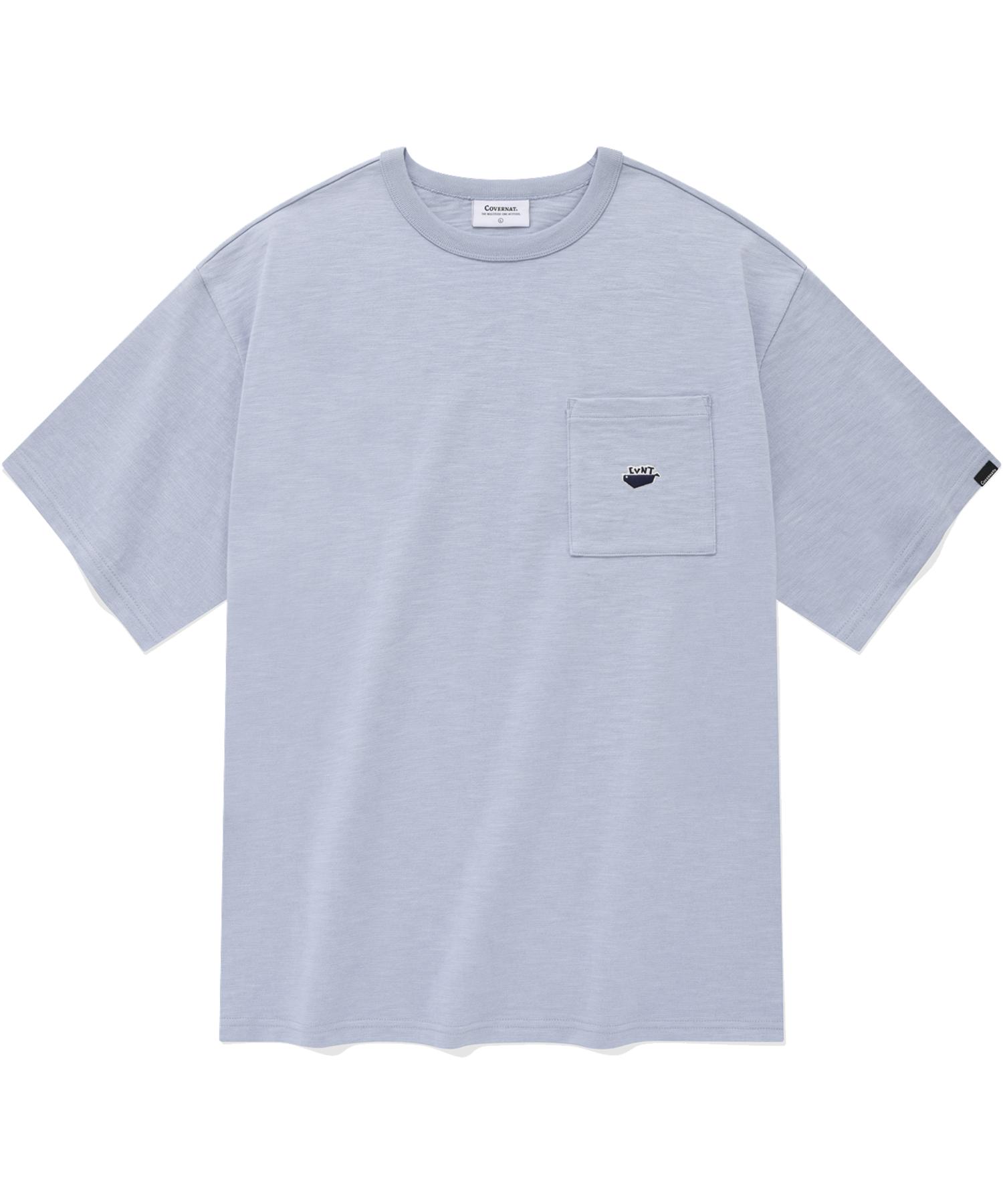 Covernat Whale Logo Slub T-Shirt Sky Blue Sky Blue/S