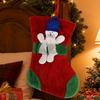 Snowman Christmas Stocking Lined Christmas Tree Hanging Ornament Gift Bag Stocking  Home Decoration