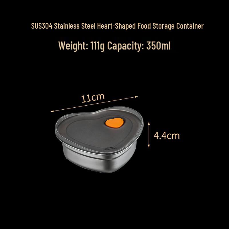 Qianxing 304 Stainless Steel Heart-Shaped Food Container
