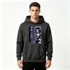 Men Anime Printed Pullover Hoodie Casual Long Sleeve Sweatshirt with Iguro Obanai Pattern