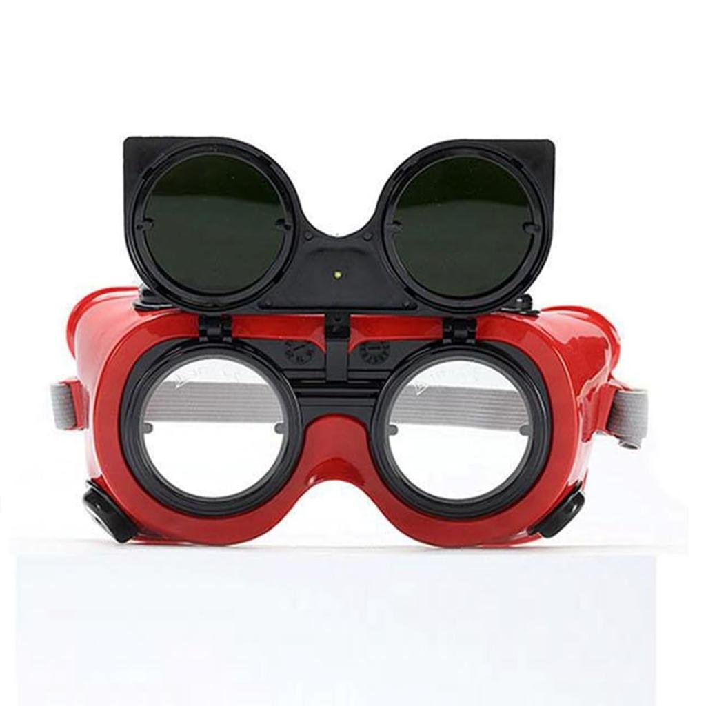 TOBA3 Elektrisches Schweißen Einziehbare Blendschutzscheibe Stufe UV400 Schutzbrille, (Polycarbonat), #5, Beschlagschutz (N.), Anti-Scratch (Klassisch),