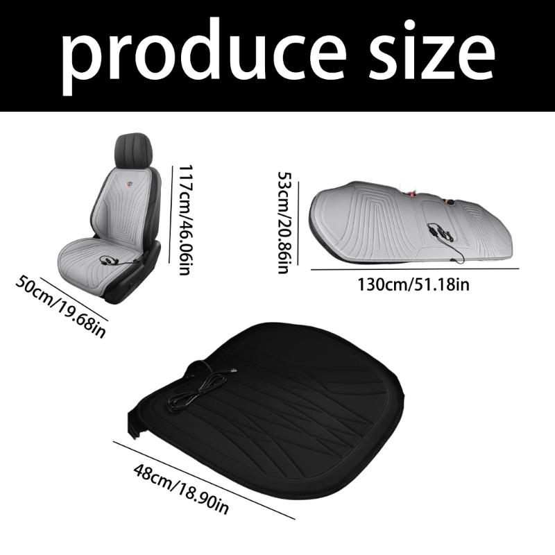 Adjustable Winter Car Seat Cushion Heater Intelligent Temperature Adjustment Easy Installation Synthetic Fiber Design