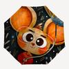 1pc Cartoon Rat Fashionable Automatic Opening/Closing Folding Umbrella with 8 Bones, Windproof Portable, Daily Use095