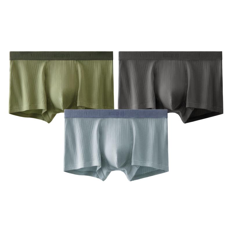 Bananain Silver Skin 311S Men's Cotton Boxer Briefs 3-Pack