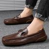 Fashion Spring Autumn Men's Soft Sole Loafers Classic Male Casual Leather Shoes Handmade Male Moccasins Top Quality Male Driving Footwea