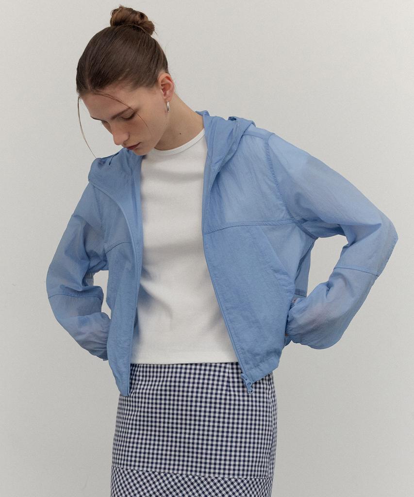 Citta Sheer Hood Windbreaker_Cto136 (Sky Blue)