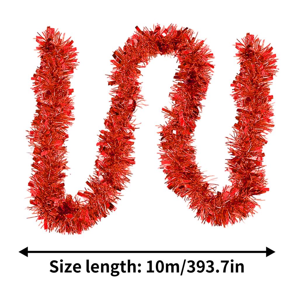 Woolen Twisted Flower Wreath Christmas Tree Party Decoration Christmas Silver Metal Wire Solid Color Decorative Strip