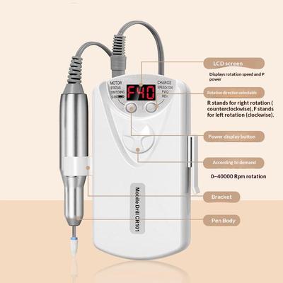 40000Prm Portable Nail Drill Rechargeable Electric Nail File Machine For Nails Gel Polish Removing For Salon Home For Gift