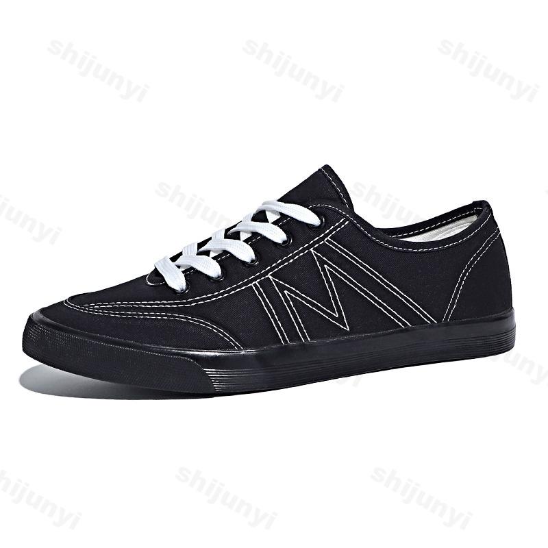 Zapatos Casuales de Hombre para Otoño Tela Cordones Planos 2025 Nuevas Zapatillas para Hombre Diseño de Lujo Zapatos de Lona Clásicos Zapatillas Hombre