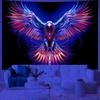 Fluorescent Tapestries With Majestic Bird Designs Uv Reaction Tapestry Background Decoration  Bedroom Party Decoration