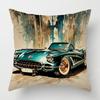 Moderne Schlichte Auto Illustration Kissenbezug Schlafzimmer Café Dekoration Anwendbarer Auto Kissenbezug 40X40Cm 45X45Cm