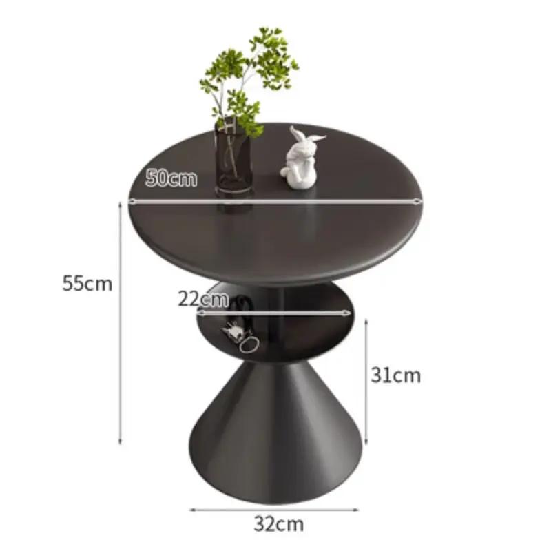Modern minimalist rock slab small coffee table living room Nordic internet celebrity light luxury small apartment corner table