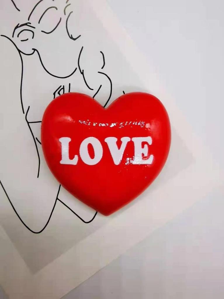 Big Heart Fridge Magnetic Stickers 3D Sweet Heart Shape Decor for Refrigerator Kawaii Magnetic Stickers for Home Decoration