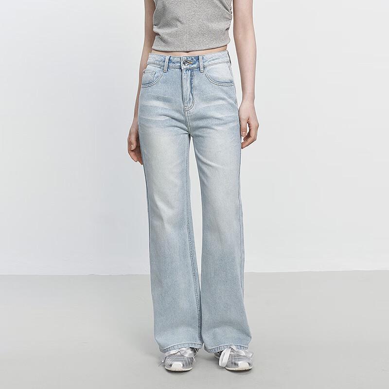 

LEDIN Sparkling Light Blue Straight-Leg Jeans S