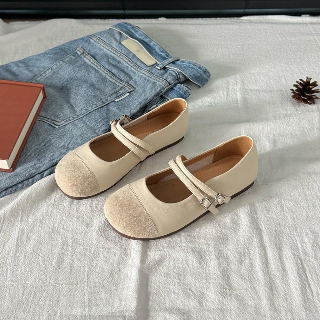 Mary Jane women's shoes 2025 new summer French retro versatile light mouth with skirt Doudou shoes soft sole single shoes women