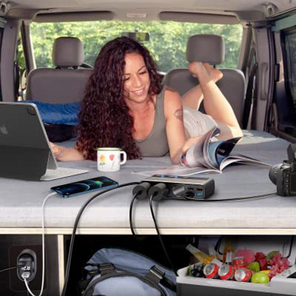 Multi-port Car Phone Charger With PD+QC Fast Charging Adapter For Mobile Phones