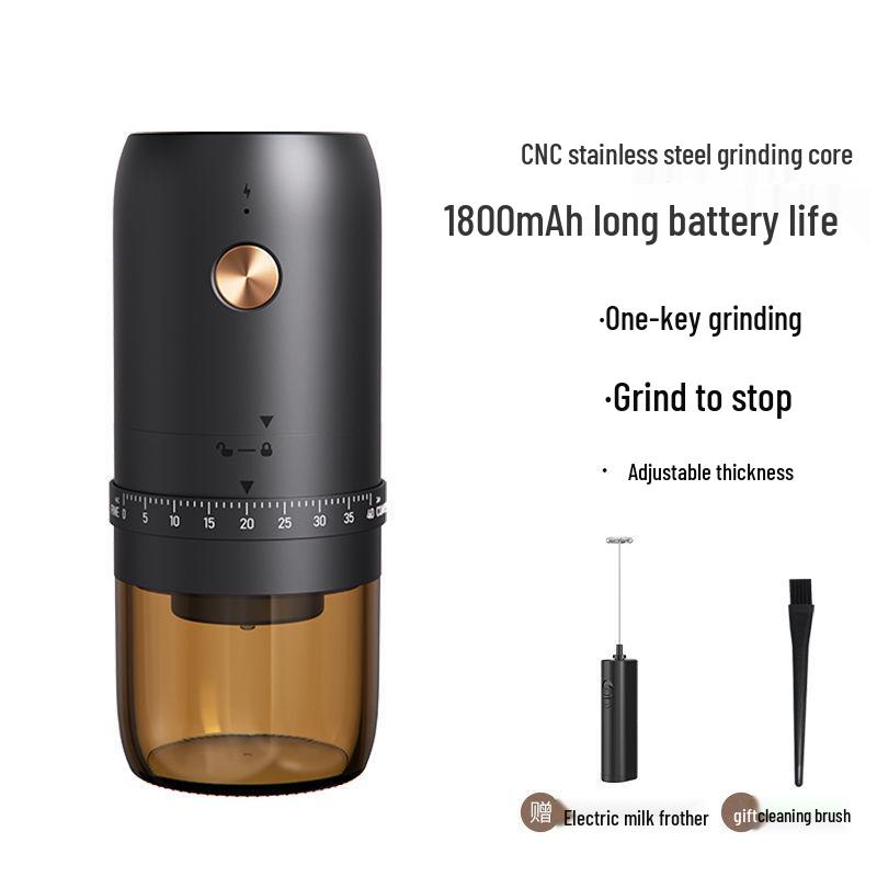 Compact Hand-Cranked & Automatic Coffee Bean Grinder for Home Use