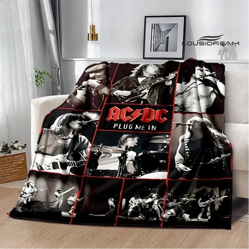 3D Retro Rock band AC/DC printed blanket Picnic blanket Warm Flannel blankets Home bed linings blankets for beds Birthday Gift