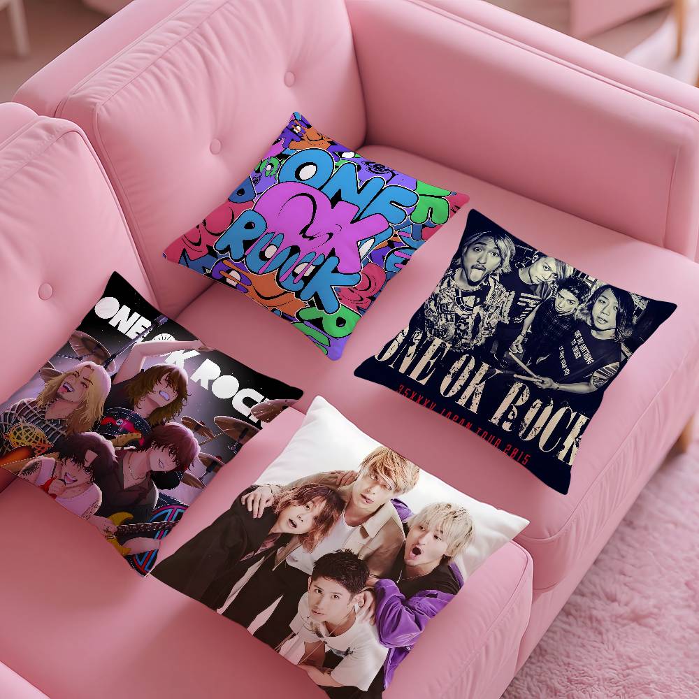 One Okband O-One Ok R-Rock Ambitions Pillow Case Pattern Printing Pillowcase Living Room Sofa Cushion Cover Bedroom Room Decor