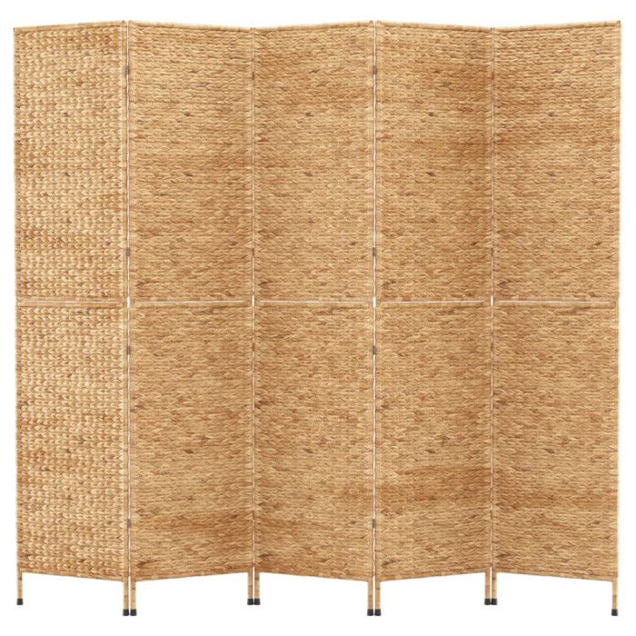VidaXL Room Divider 5 Panels 205x180 Cm Water Hyacinth 355197