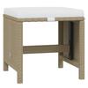 19 piece Garden Dining Set with Cushions Poly Rattan Beige
