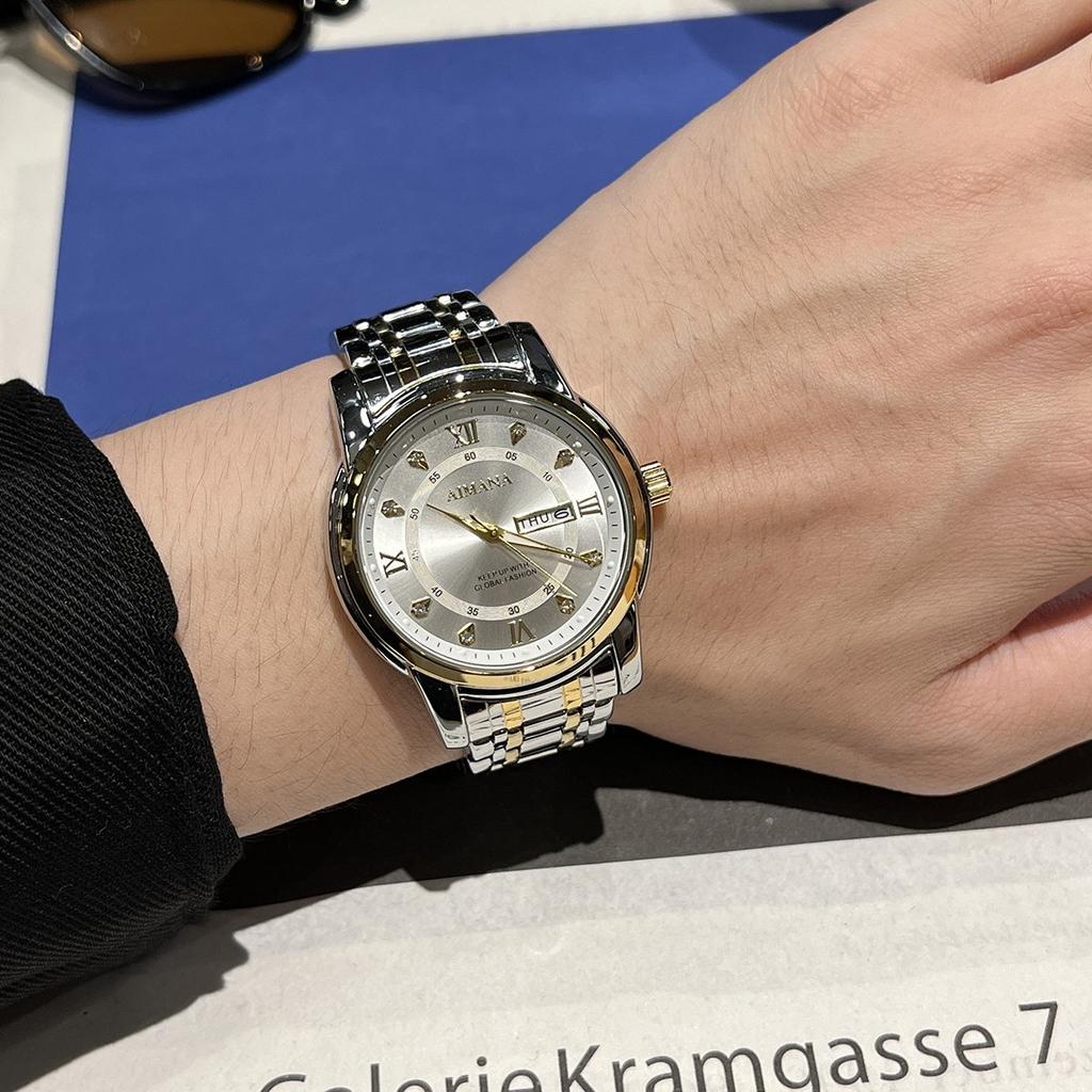 Original Luxury Watch for Men Date Week Waterproof Luminous Man Watch Stainless Steel Quartz Business Men's Watches