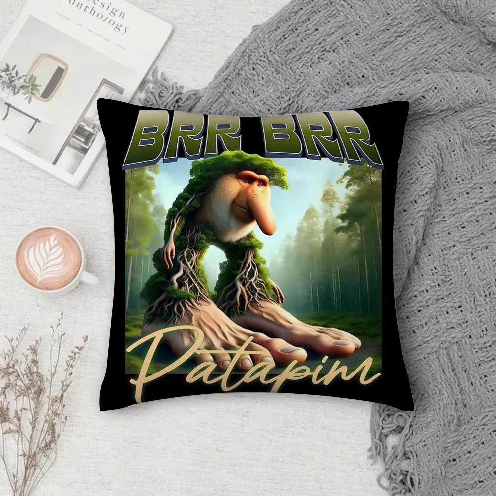Styles Surreal Meme Character Pillow Covers Funny Parody Polyester Cushion Cases for Sofa Bedroom Dorm Decor
