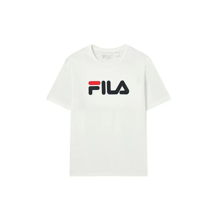 

FILA Ss23 Sports Casual Letter Print Big Logo Short Sleeve Drop Shoulder T-Shirt Unisex T-Shirts Snow-White F51U328199FWT L