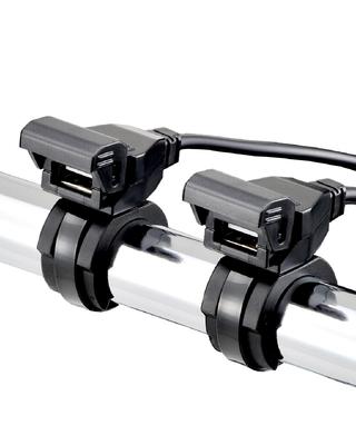 Daytona Motorcycle USB Power Compatible with 93040 Supply, Waterproof, USB-A, 10.5W, iPhone/Android, Always-On, 2-Port,