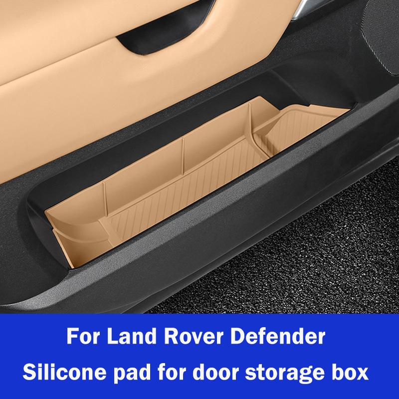 For Land Rover 2020-2025 Defender 130/110/90 Door Storage Box Silicone Mat Interior Decoration Accessories