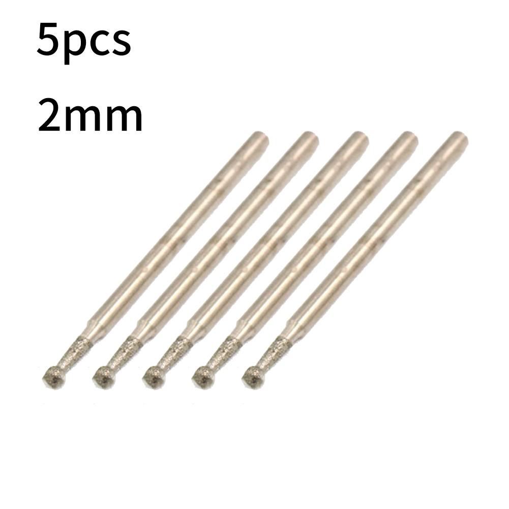 0 5mm to 3mm Spherical Burr Drill Bit Set for Glass and Stone Engraving