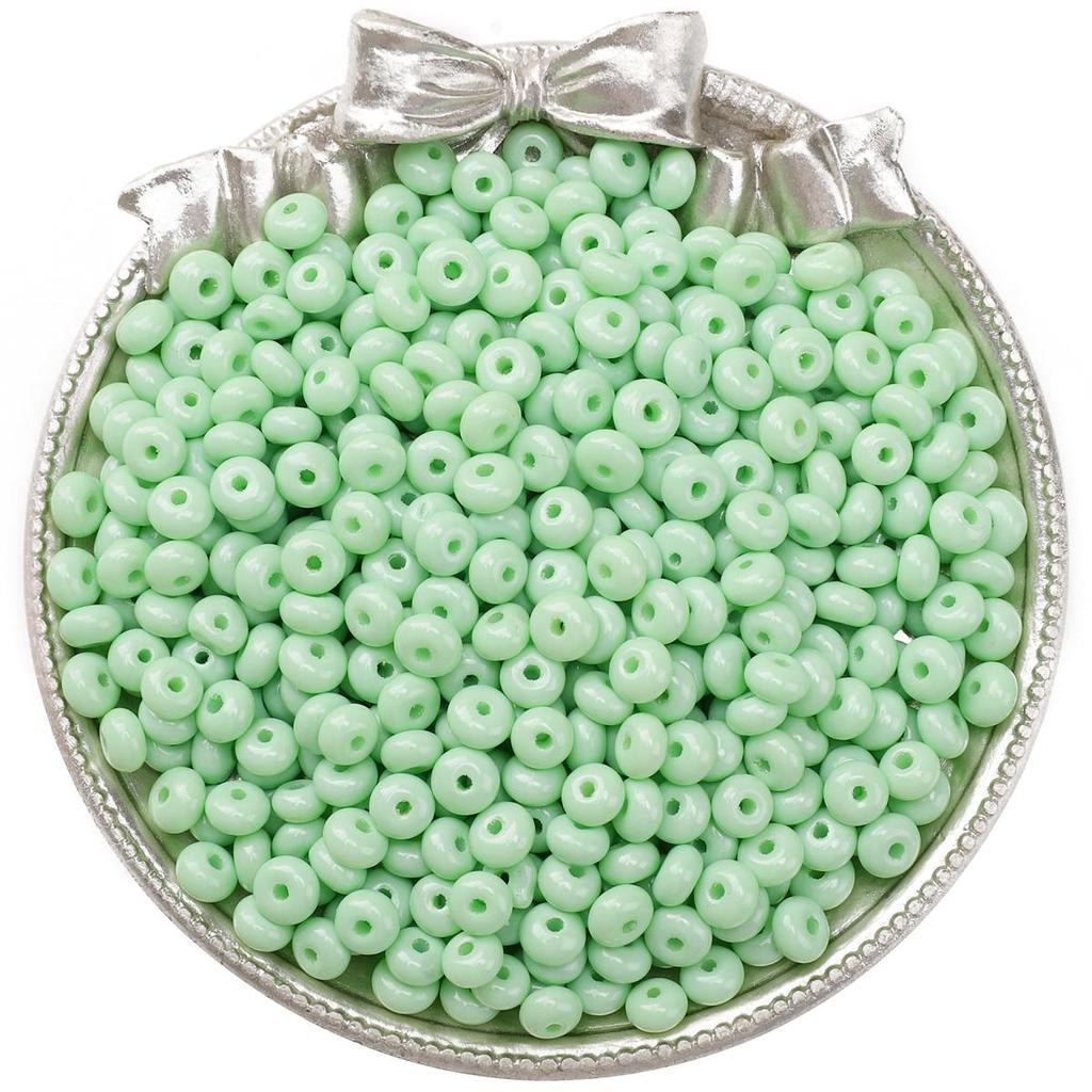 60 Stück Flaschenglasperlen Charm Ölgemälde Abacus Tschechische Perlen Seed Spacer Perlen für die Schmuckherstellung Zubehör