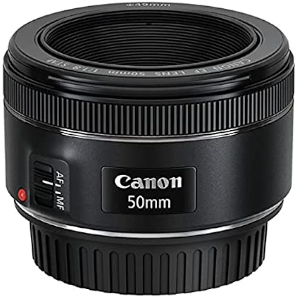 Canon Canon Standard Single Focus Lens EF50mm F1.8 STM Full Size Compatible EF5018STM Black [Para...