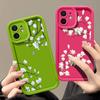 Pro iPhone 16 15 Pro Max 14 Plus 13 12 Pro 11 XS XR 8 7 Kryt Bílé květy Nárazuvzdorná měkká ochrana objektivu Pouzdro na telefon