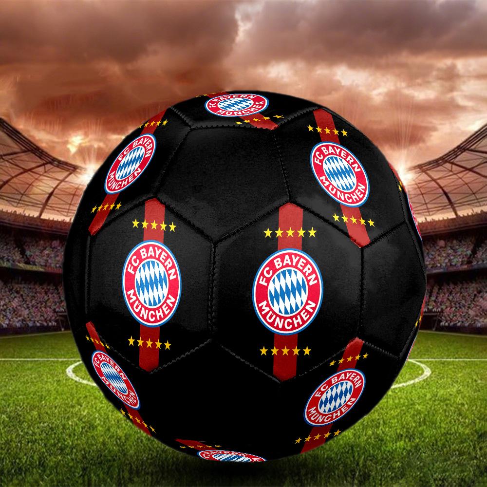 Bayern München3 Soccer Ball Colorful All Ages Machine Stitched PVC Competition Ready Durable High-Bounce.SIZE5