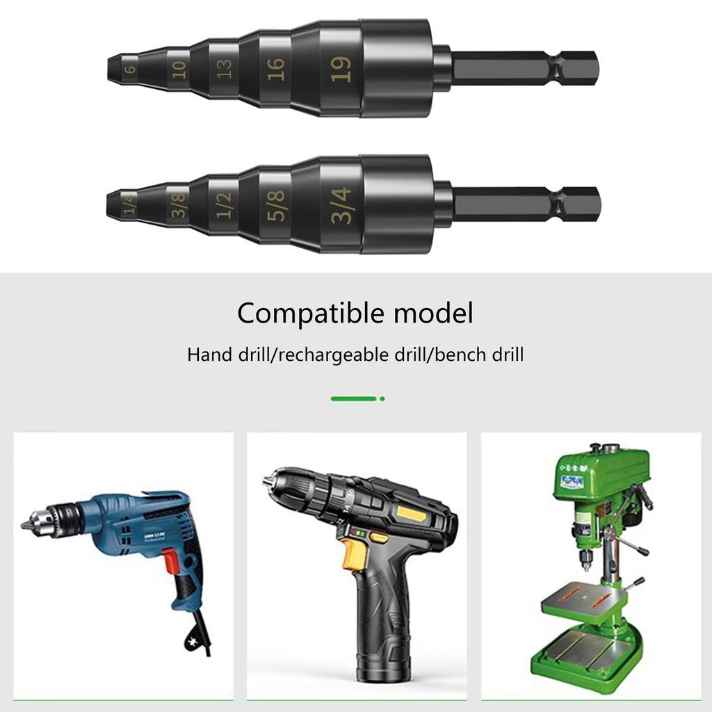 Pipe Stretcher Expander Tool 5 in 1 Flaring Kit for 6/9/12/16/19mm Tubes with Hexagonal Shank Suitable for Engineering