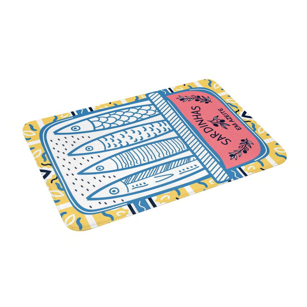 Funny Sardines In Tin Design Doormat Non-Slip Entrance Bath Kitchen Door Floor Mats  Garden Carpet Rug
