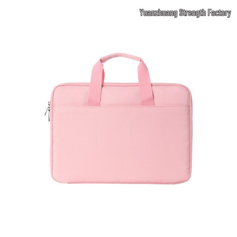 13"–16" Light Grey PU Sheepskin Laptop Bag: Delicate Touch, Splash-Proof, Shockproof.