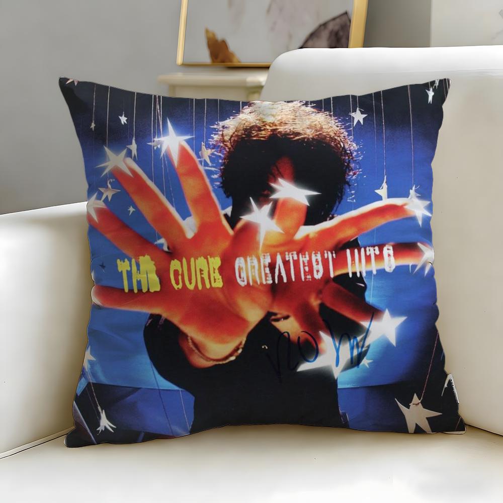classic band The Cure Cushion Cover Soft  EasyWash Pillow Case  Versatile for Couch Bed Travel and Office