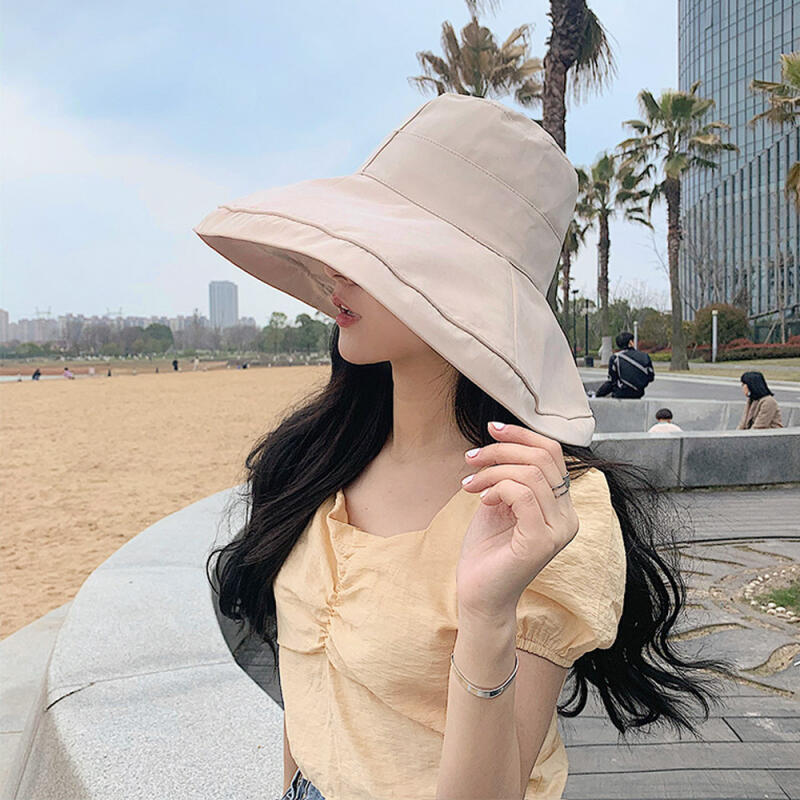 Женская панама с принтом  Соевая лапша  Весенне-летняя панама beige