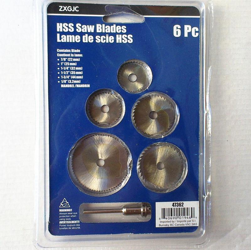 High-Speed Steel Circular Saw Blade Set for Woodworking and Plastics (3/6/7 Pieces)